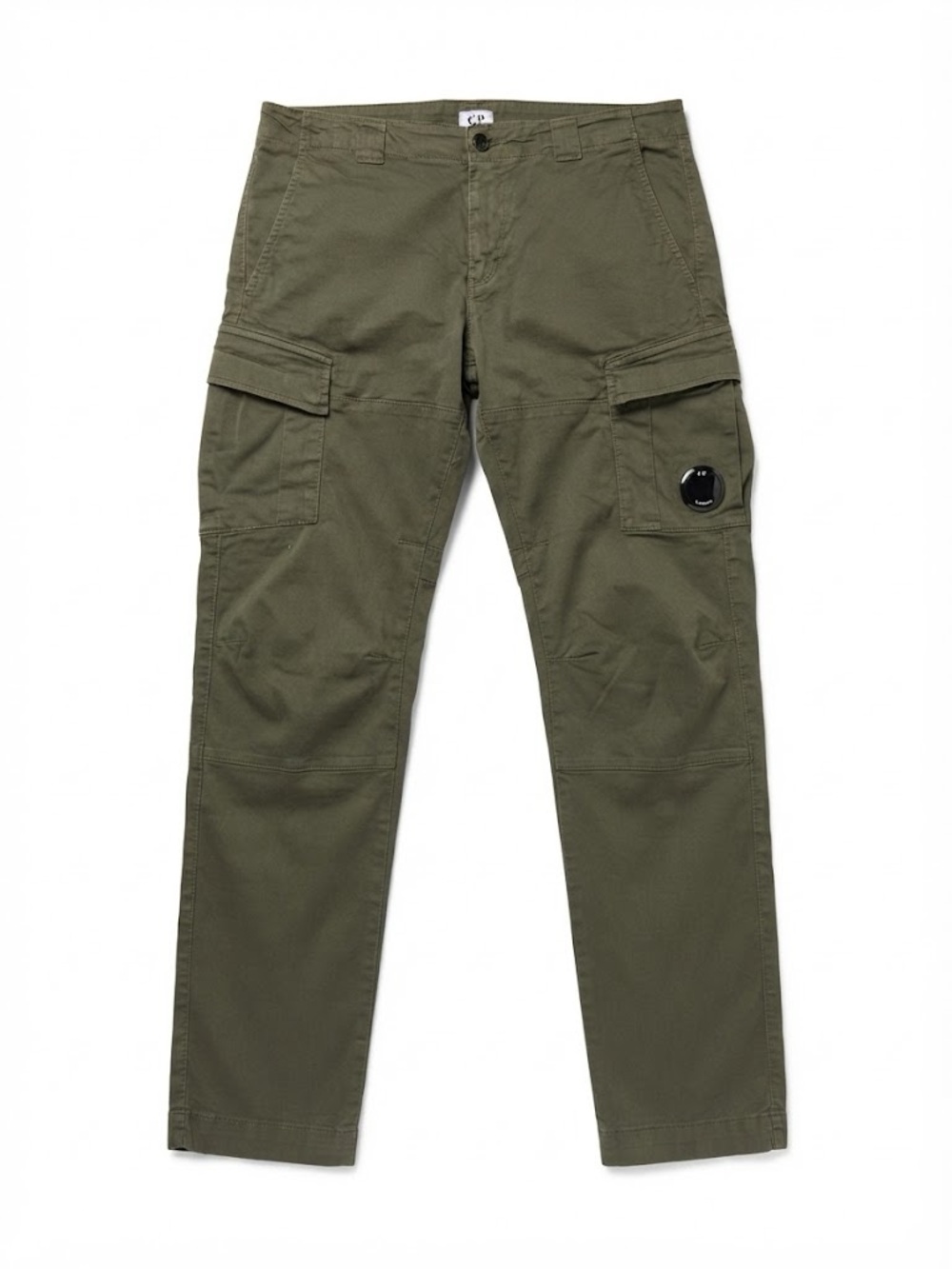 C.P. Company Stretch Sateen Cargo Pants olive green Large AS IS Flaw